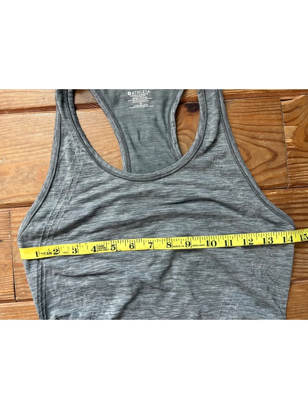 Athleta Heather Gray Seamless Racerback Athletic Tank Top Size Small